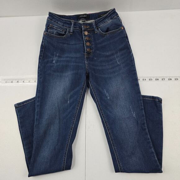 Judy Blue skinny fit jeans button fly‎ 5/27 blue denim 5024 - Picture 1 of 13